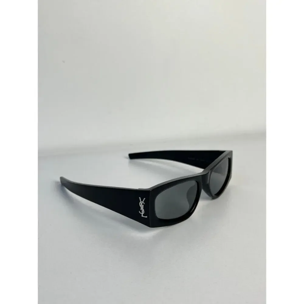 NEW Saint Laurent SLM140/F Black Silver Sunglasses